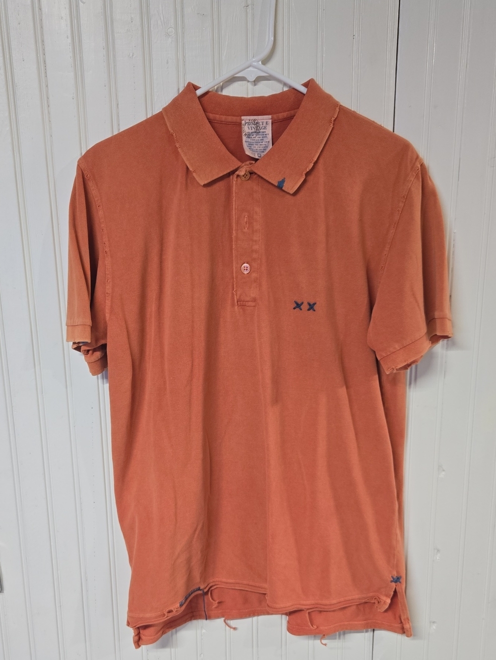 Project VINTAGE Vintage-Inspired Men's Polo Shirt in Burnt Orange